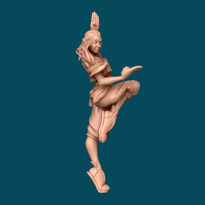 Wisp a Genasi Monk | D&D TTRPG Miniature | Awkward Penguin Minis