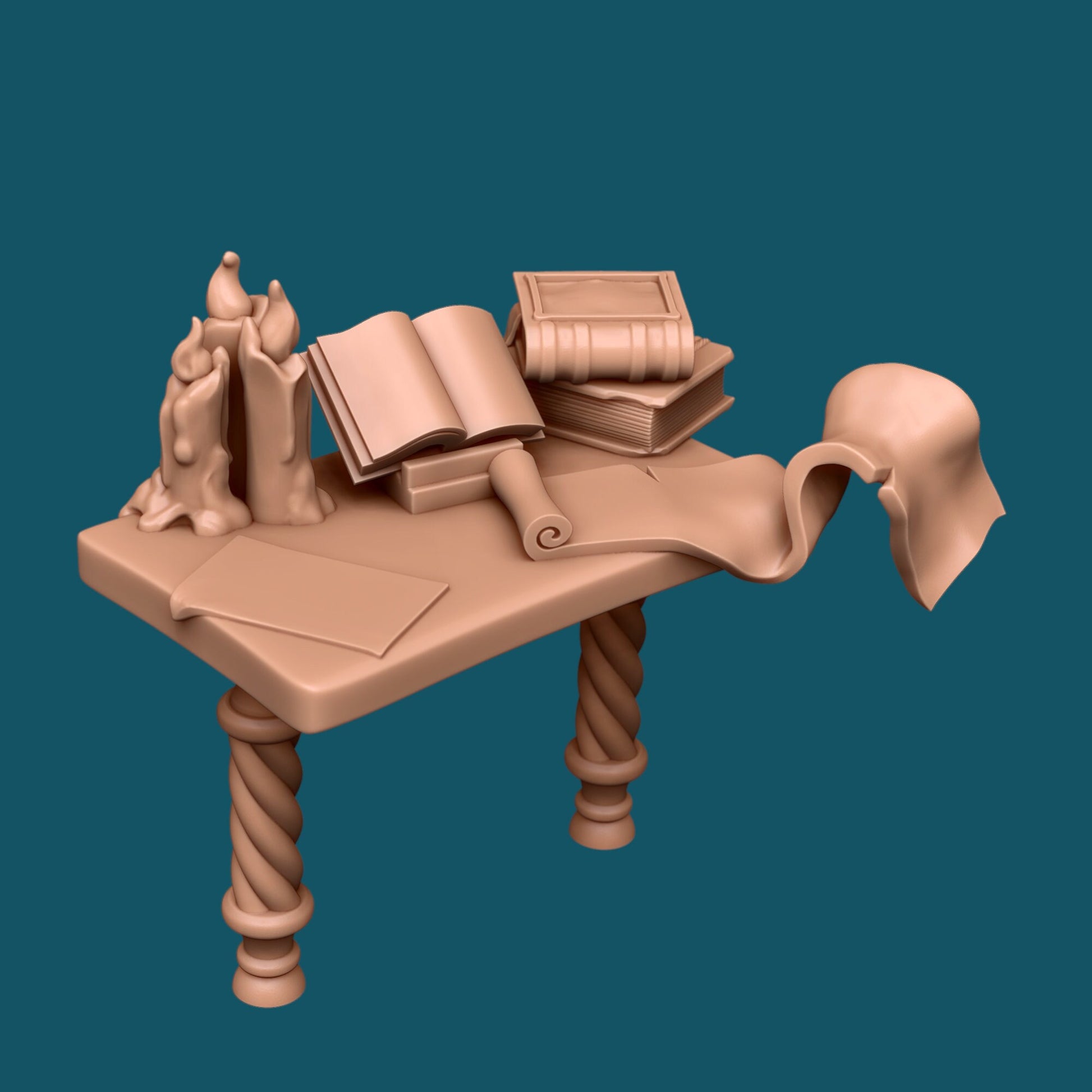 Vessa an Elven Scribe | D&D TTRPG Miniature | Awkward Penguin Minis