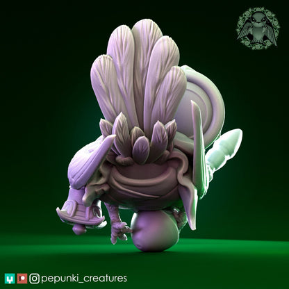 Herald Nightjar | Tabletop or Display Scale | D&D Humblewood TTRPG Miniature | Pepunki Creatures