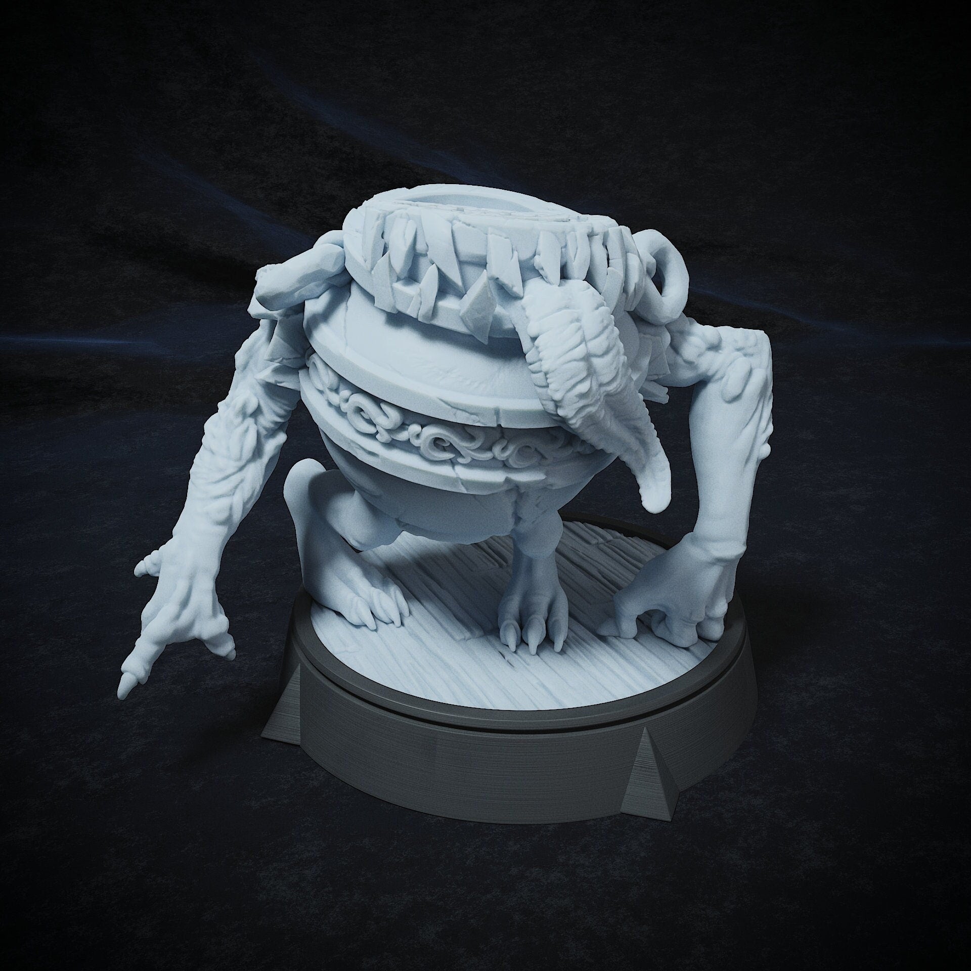 Vase, Mimic Enemy | Tabletop or Display Scale | TTRPG D&D Miniature | Cripta Studios | Unpainted, Unplated Resin 8k