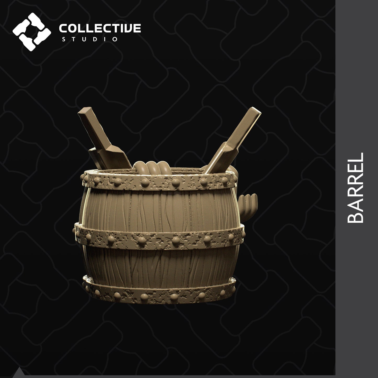 Barrel | D&D Scatter Miniature | Collective Studio