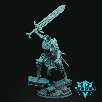 Divine Dullahan, Headless Warrior | Mini or Bust | Monster Miniature Statue | Witchsong Miniatures