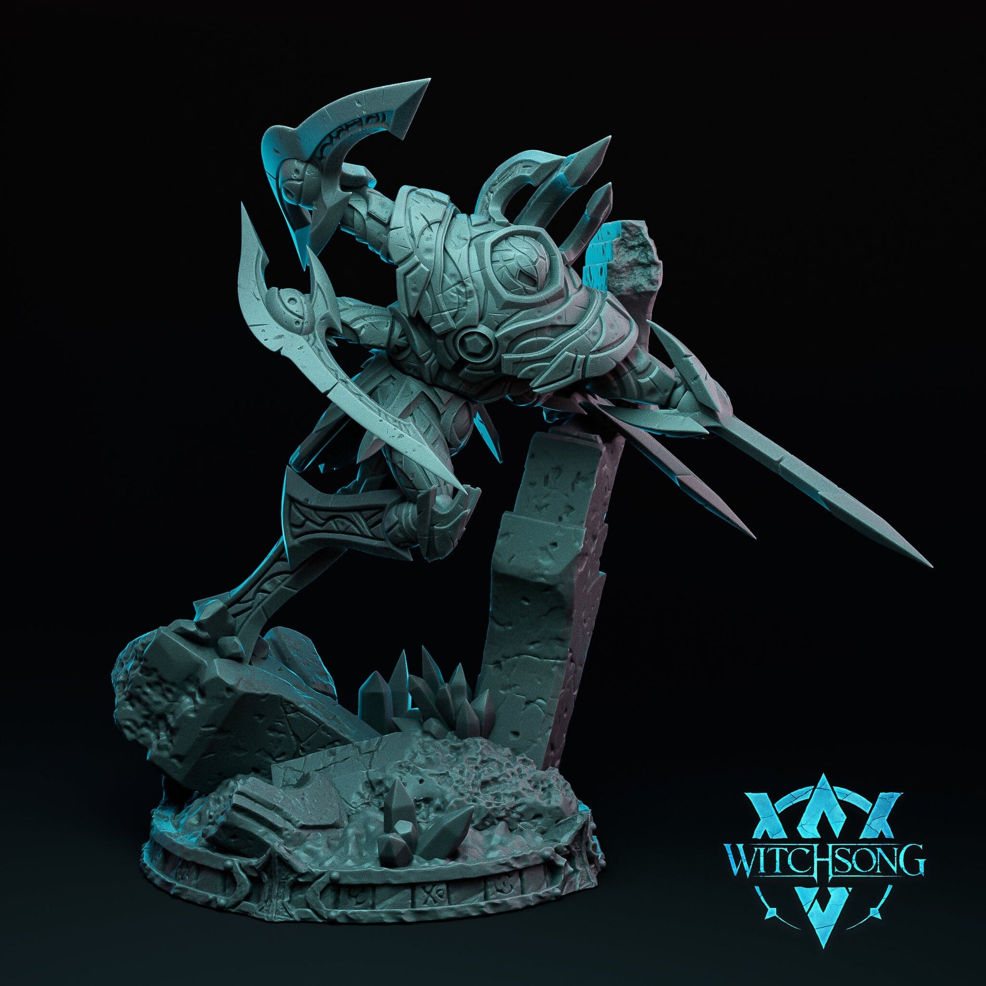 Warhorde Construct, Warforged Enemy | Mini or Bust | Monster Miniature Statue | Witchsong Miniatures