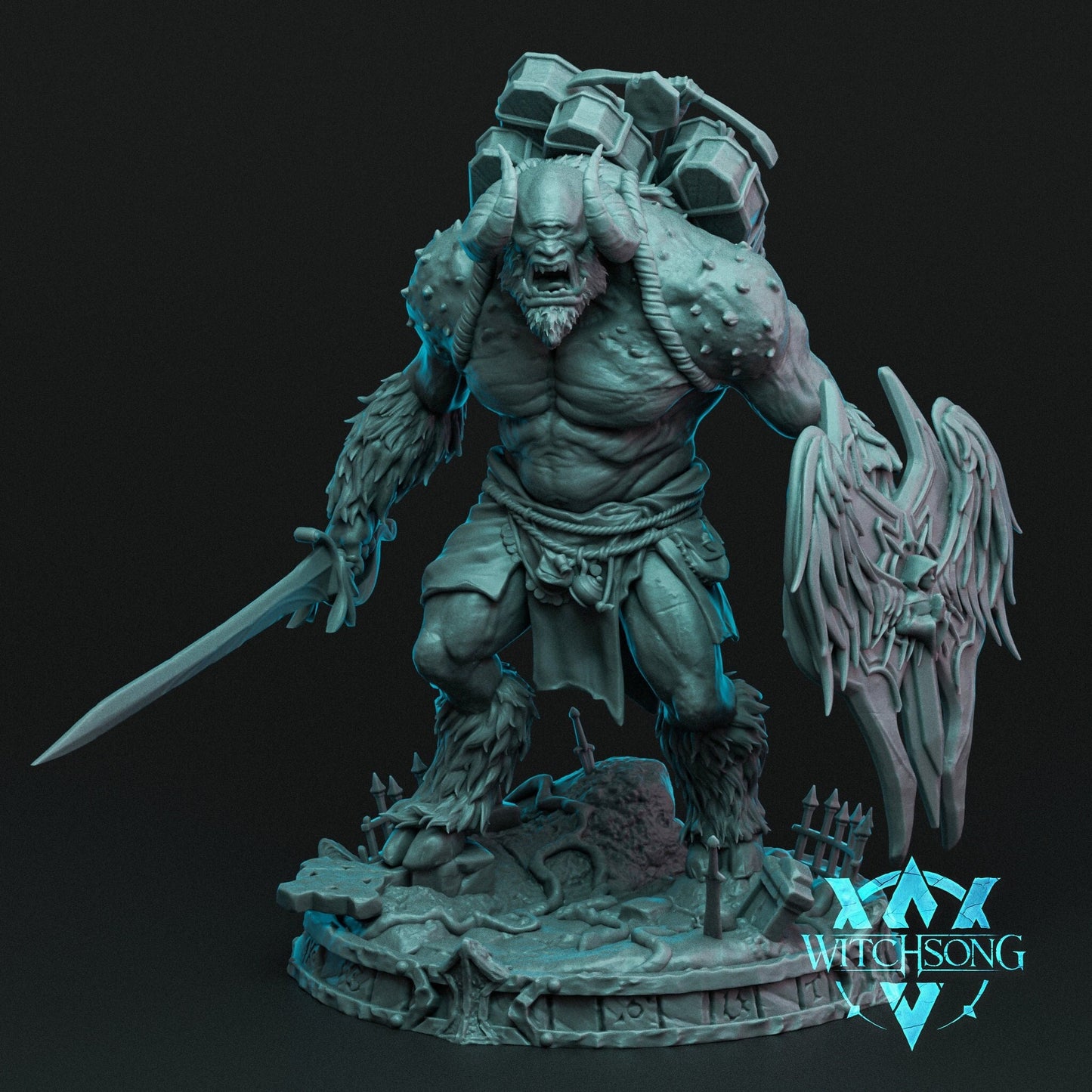 Tombsacker Cyclops | Mini or Bust | Monster Miniature Statue | Witchsong Miniatures
