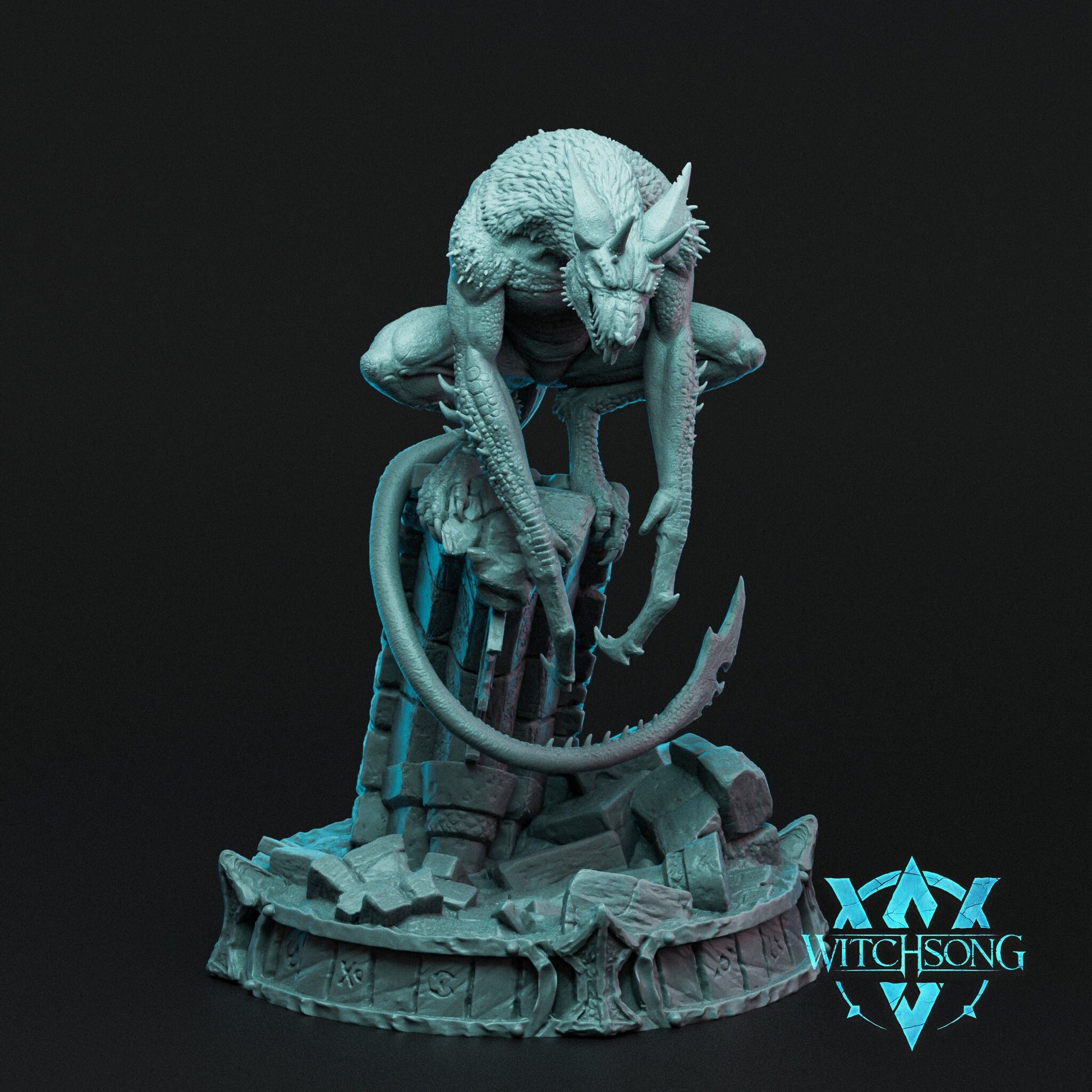 Gargoyle | Mini or Bust | Monster Miniature Statue | Witchsong Miniatures