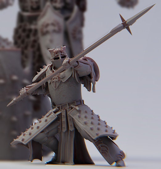 Ebon Cathedral Clergy | D&D TTRPG Miniature Dark Soldiers Clerics | Realsteone Miniatures