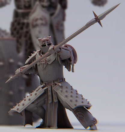 Ebon Cathedral Clergy | D&D TTRPG Miniature Dark Soldiers Clerics | Realsteone Miniatures