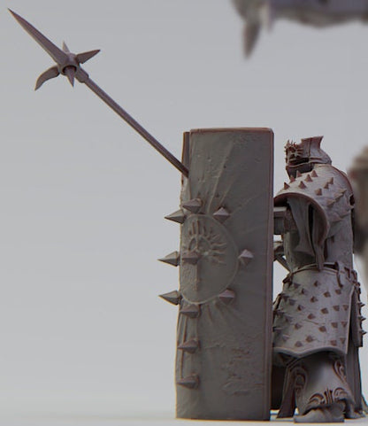 Ebon Cathedral Clergy | D&D TTRPG Miniature Dark Soldiers Clerics | Realsteone Miniatures