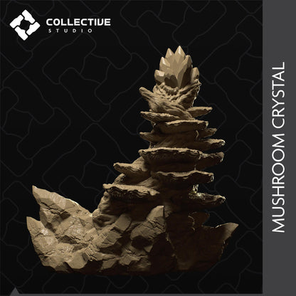 Mushrooms, Mushroom Crystal Tree Forest | Solid, Not Playable Building | D&D Scatter Miniature | Collective Studio