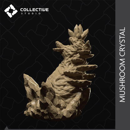 Mushrooms, Mushroom Crystal Tree Forest | Solid, Not Playable Building | D&D Scatter Miniature | Collective Studio