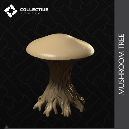 Mushrooms, Mushroom Crystal Tree Forest | Solid, Not Playable Building | D&D Scatter Miniature | Collective Studio