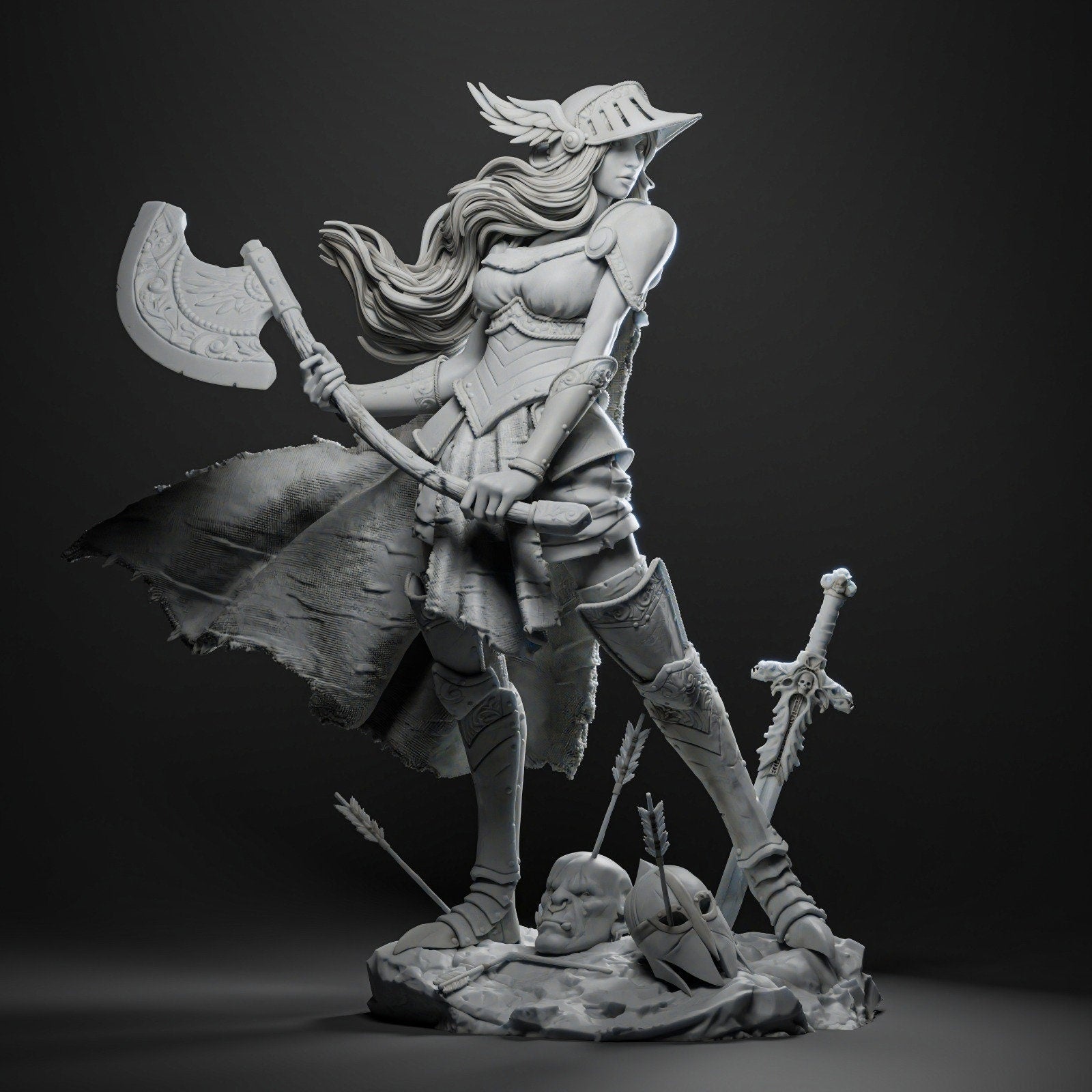 Chooser of Warriors | Resin Garage Kit Sculpture Anime Video Game Fan Art Statue | CA 3D Studios