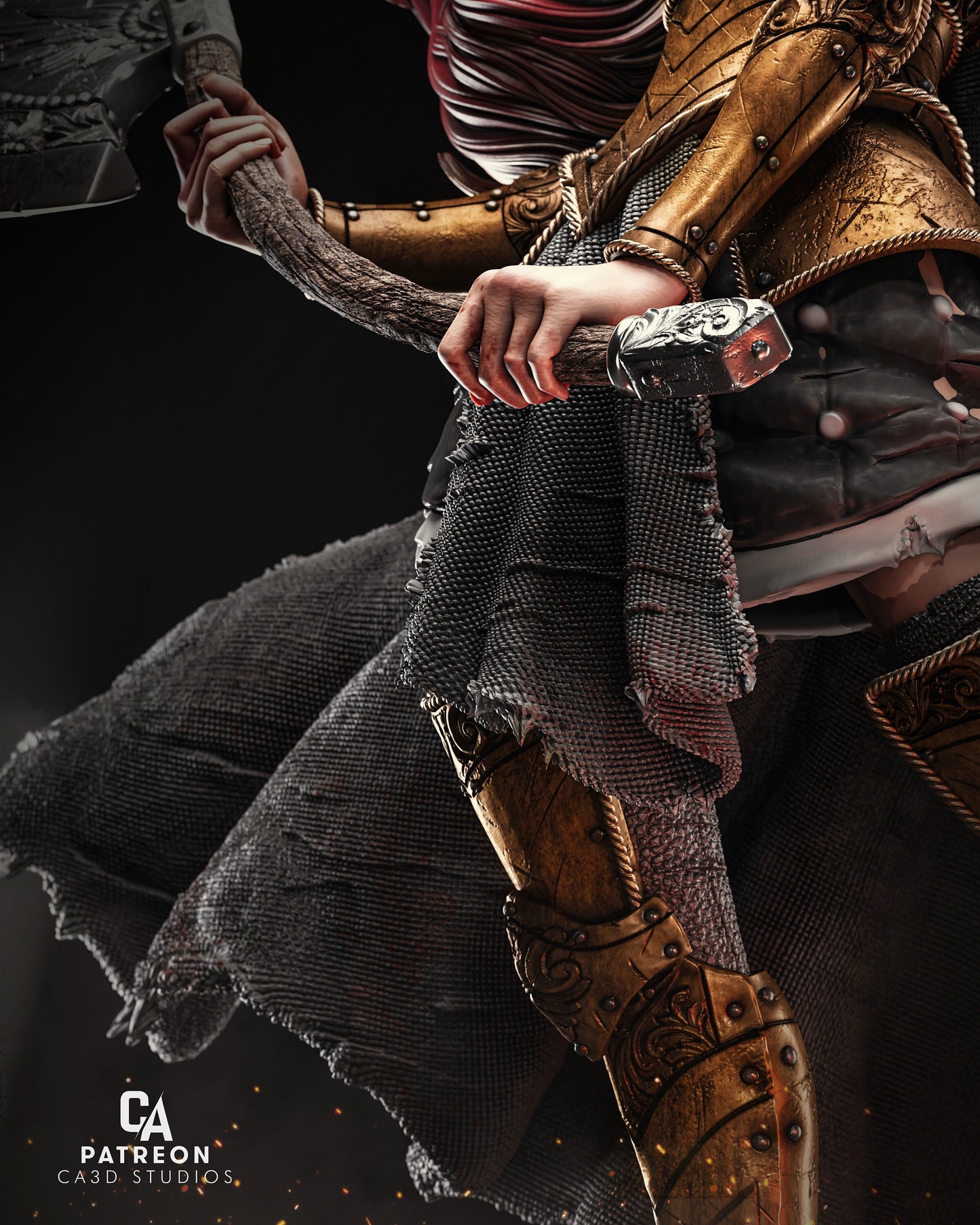 Chooser of Warriors | Resin Garage Kit Sculpture Anime Video Game Fan Art Statue | CA 3D Studios