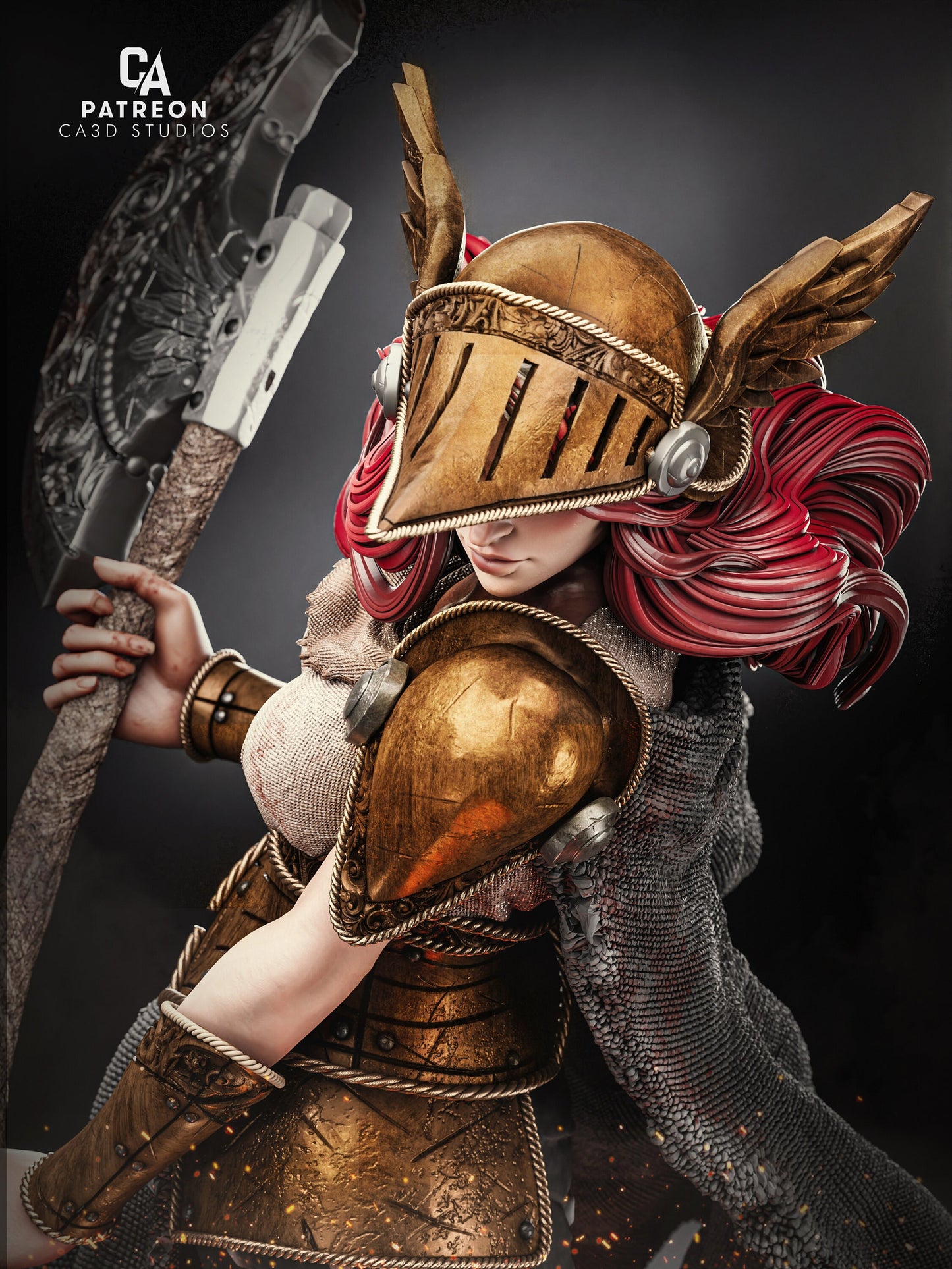 Chooser of Warriors | Resin Garage Kit Sculpture Anime Video Game Fan Art Statue | CA 3D Studios