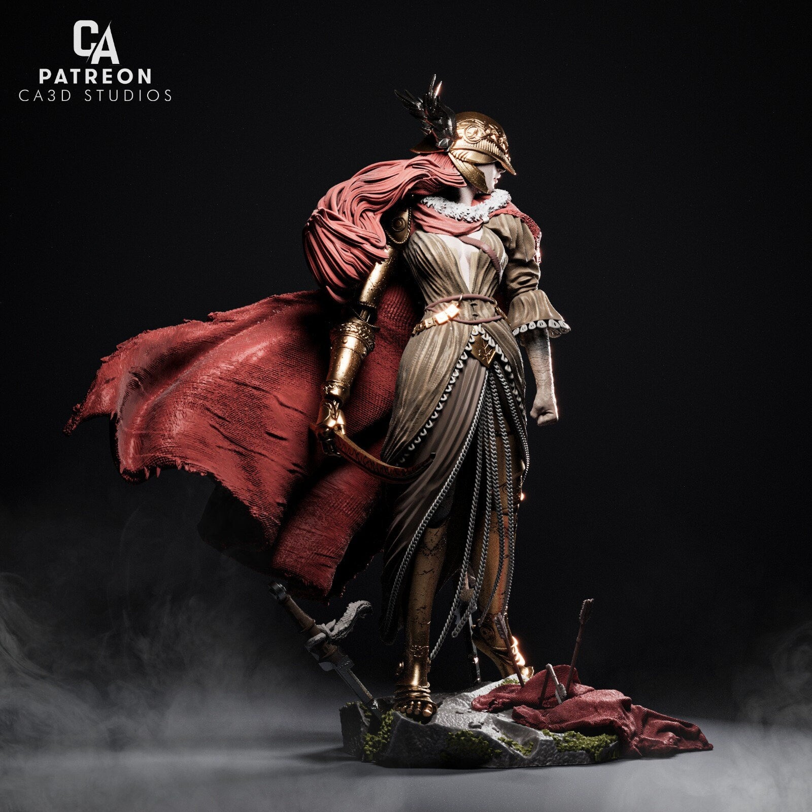 Decaying Demigoddess | Resin Garage Kit Sculpture Anime Video Game Fan Art Statue | CA 3D Studios