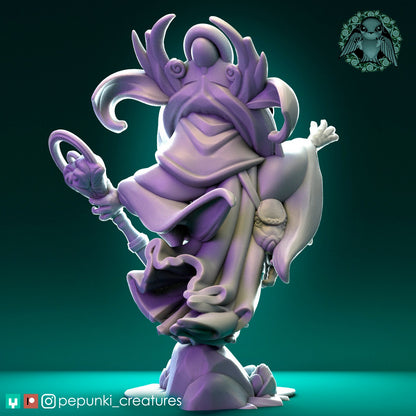 Dart Frog, Magician Witch Warlock Druid | Tabletop or Display Scale | D&D Humblewood TTRPG Miniature | Pepunki Creatures