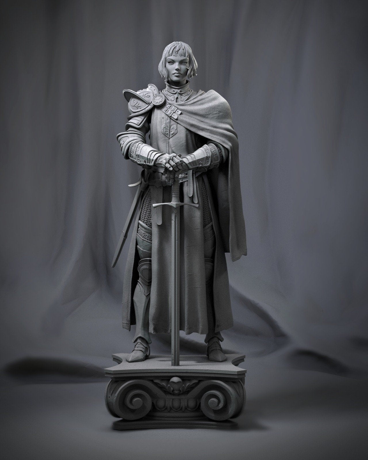 French Farmgirl, Joan of Arc | Resin Garage Kit Figure Historical Statue | CA 3D Studios