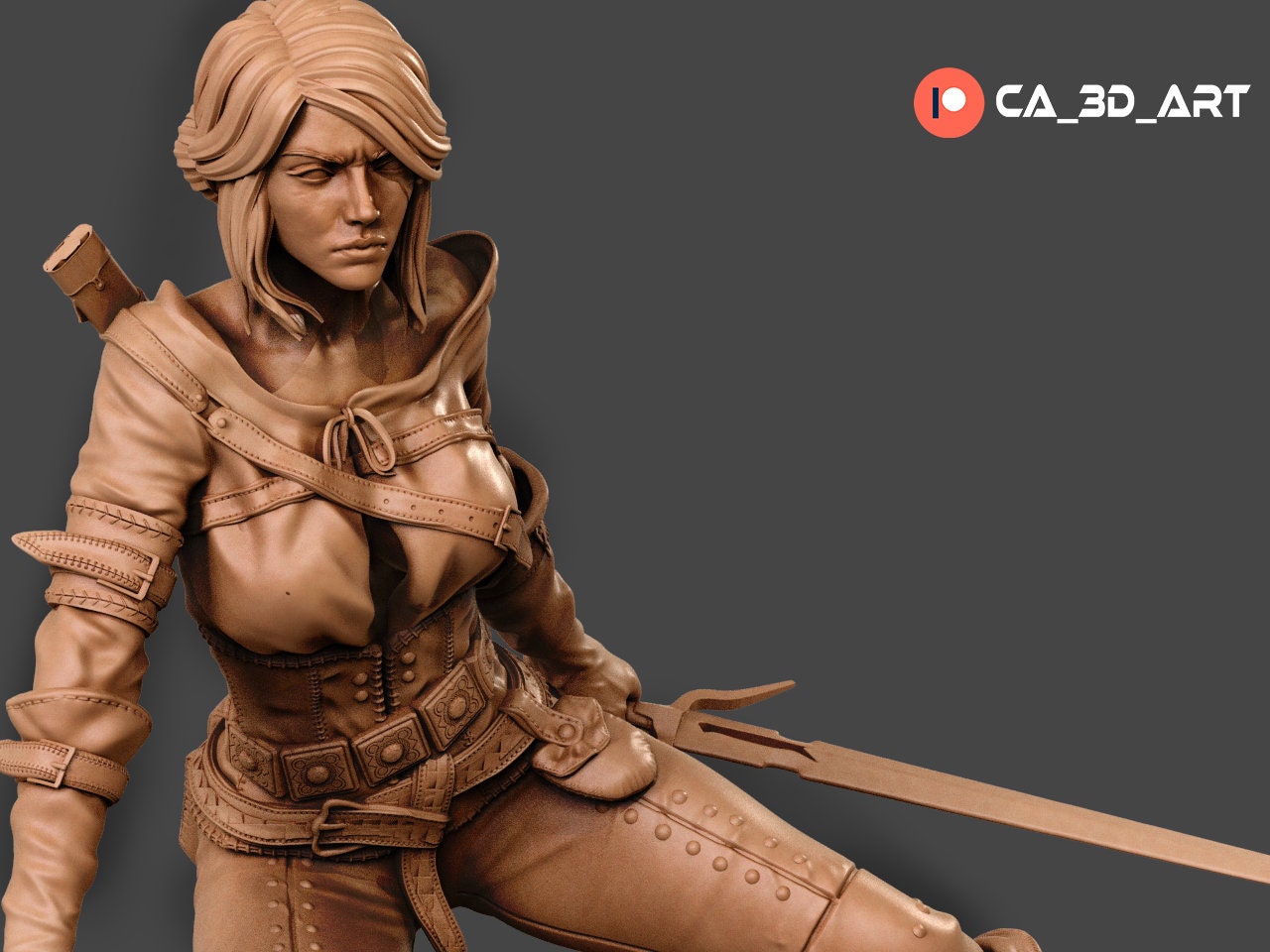 1:12 Warrior Princess | Resin Garage Kit Figure Game Fan Art | CA 3D Studios
