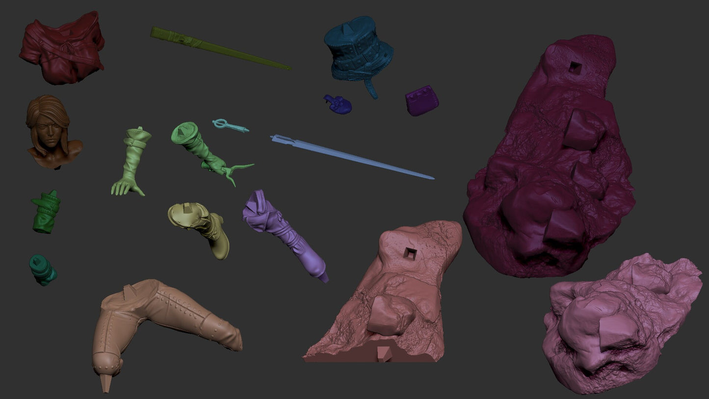 1:12 Warrior Princess | Resin Garage Kit Figure Game Fan Art | CA 3D Studios