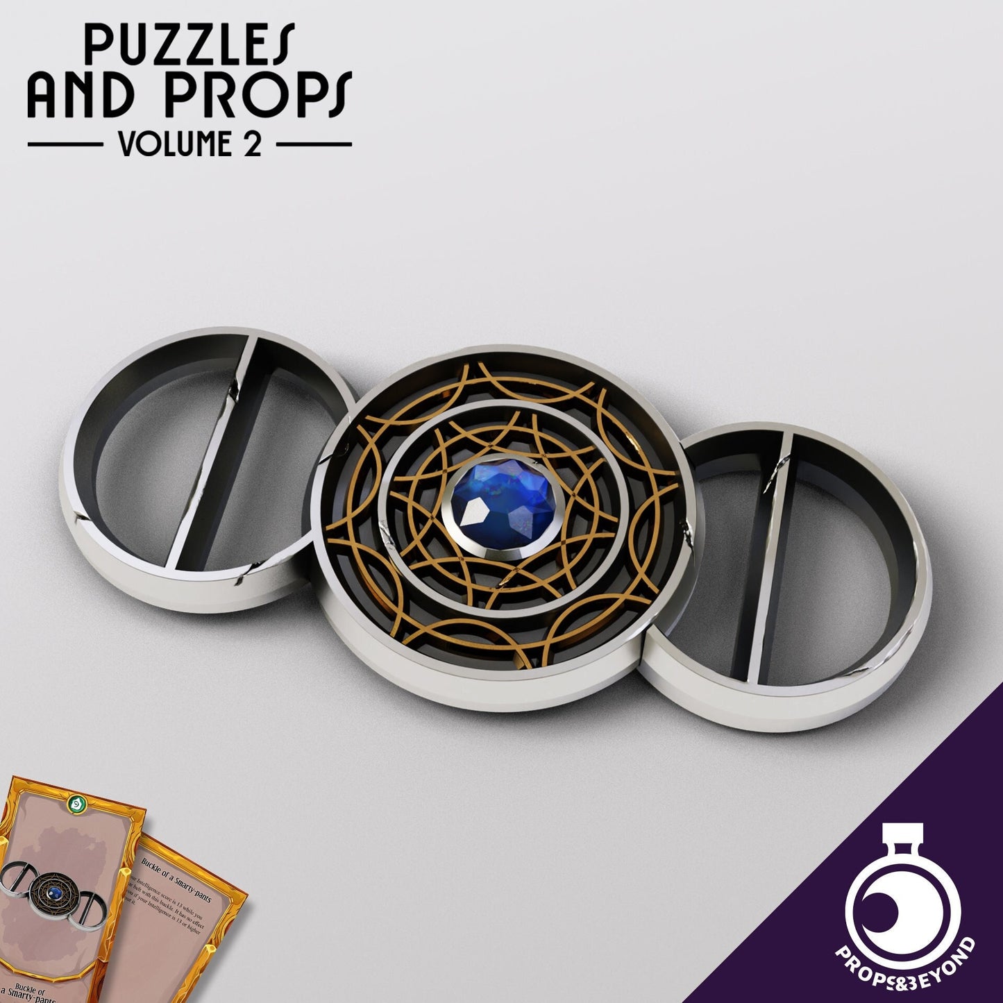 Belt Buckle of Intelligence | TTRPG LARP Gaming Prop | Puzzles & Props