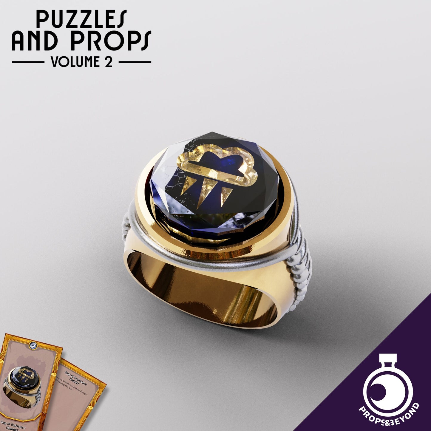 Rings of Resistance and Insert Case | DnD TTRPG LARP Gaming Prop | Puzzles & Props