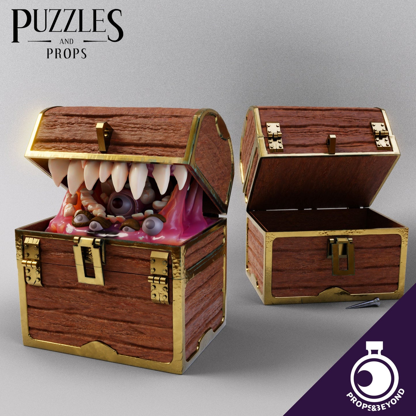 Chest Mimic | DnD TTRPG LARP Gaming Prop | Puzzles & Props