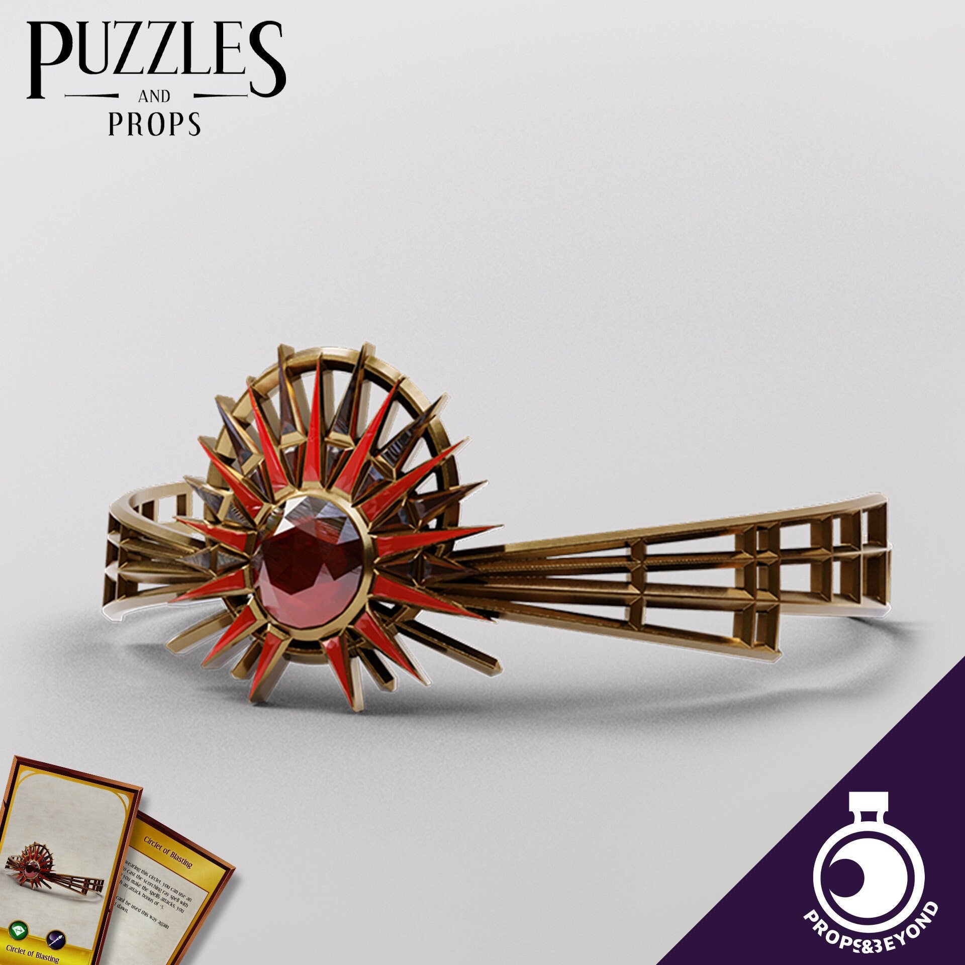 Circlet of Blasting | TTRPG LARP Gaming Prop | Puzzles & Props