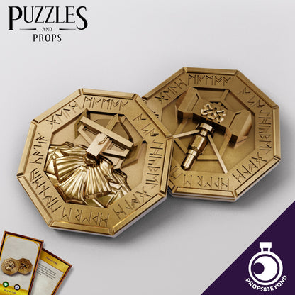 Dwarven Coin | DnD TTRPG LARP Gaming Prop | Puzzles & Props