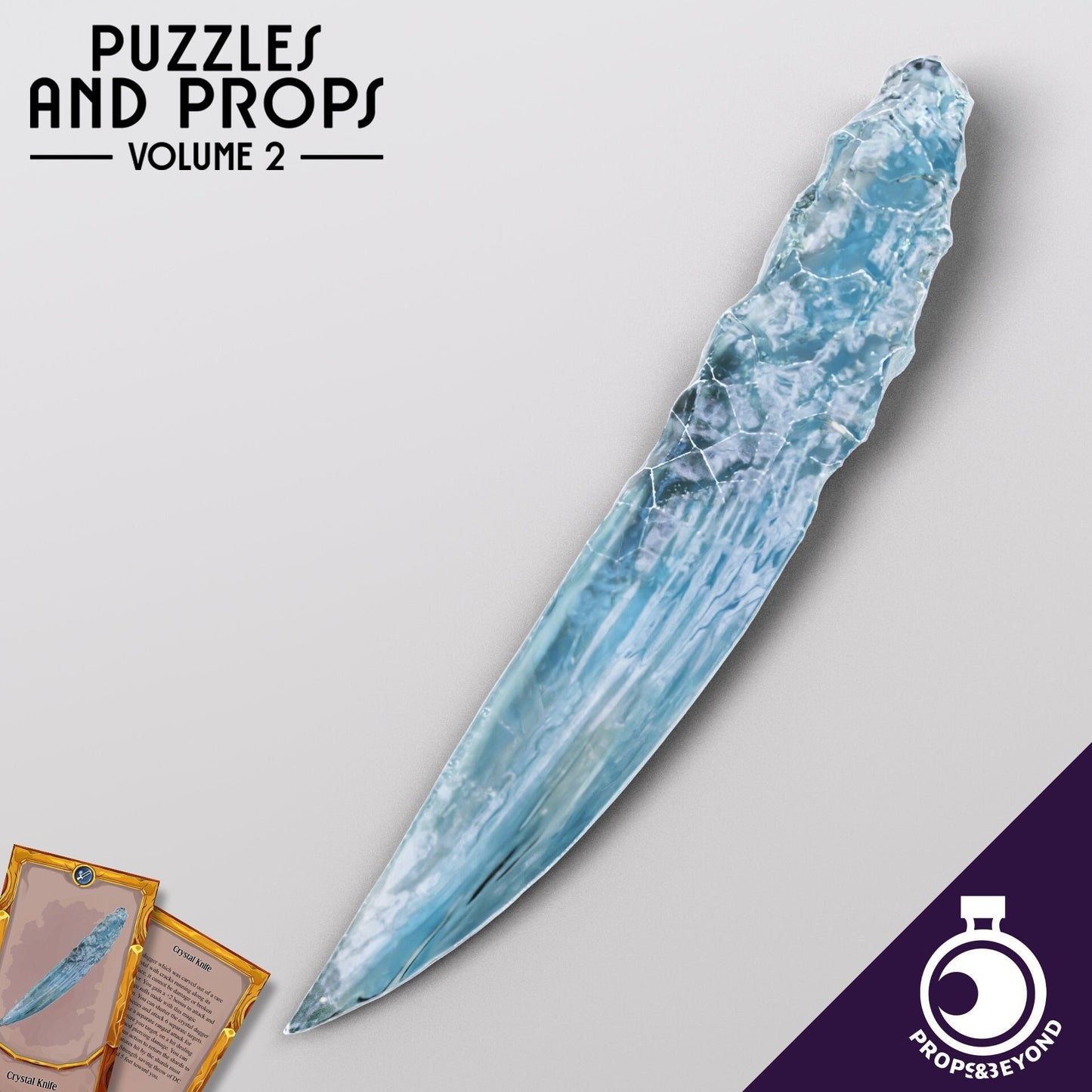 Crystal Dagger | DnD TTRPG LARP Gaming Prop | Puzzles & Props