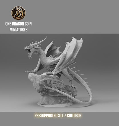 Ignistor Eternal Fire Dragon | TABLETOP SCALE | TTRPG Monster Miniature | Spirit of Resin Miniatures