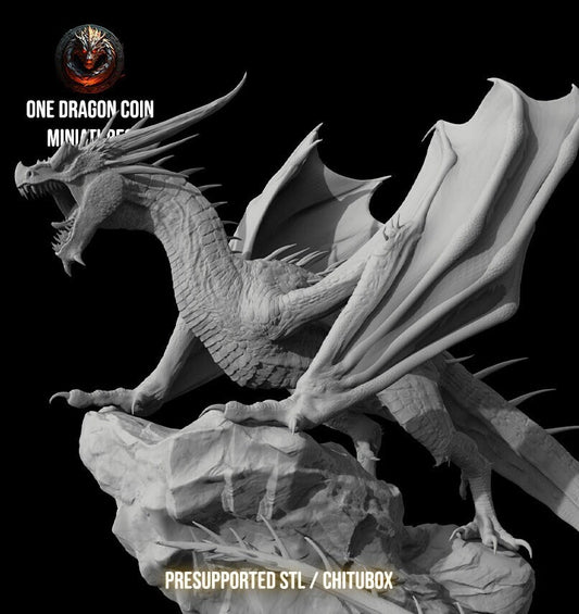 Ignistor Eternal Fire Dragon | TABLETOP SCALE | TTRPG Monster Miniature | Spirit of Resin Miniatures