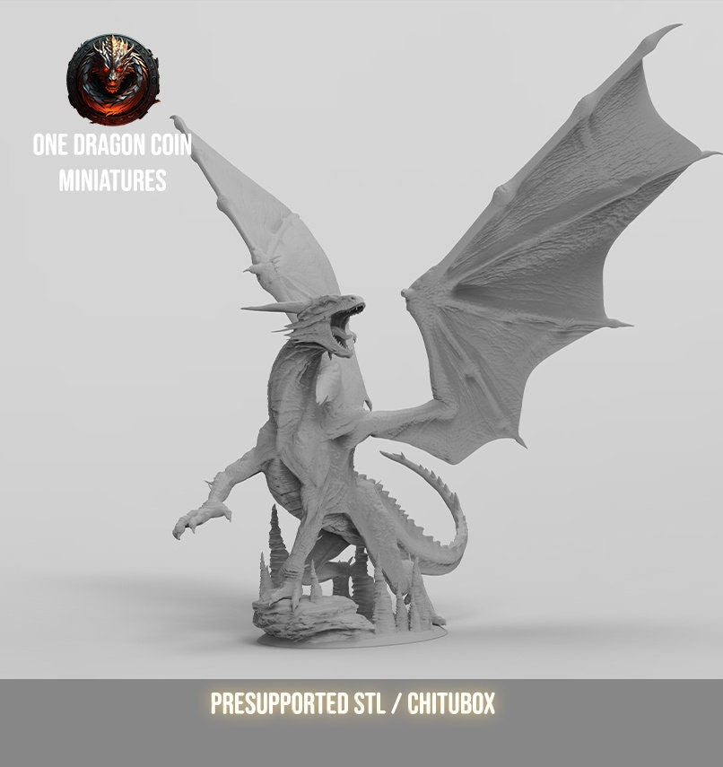 Deepthorn, Lord of the Caves Dragon | TABLETOP SCALE | TTRPG Monster Miniature | Spirit of Resin Miniatures