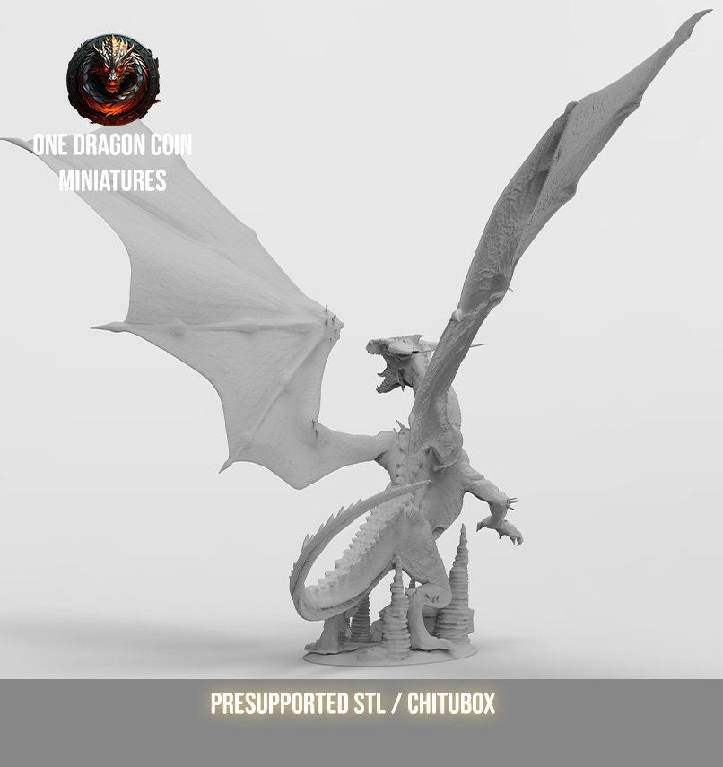Deepthorn, Lord of the Caves Dragon | TABLETOP SCALE | TTRPG Monster Miniature | Spirit of Resin Miniatures