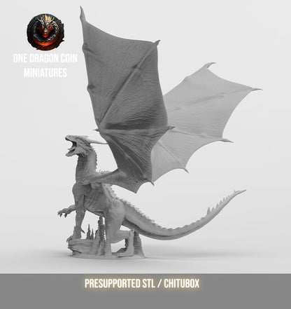 Deepthorn, Lord of the Caves Dragon | TABLETOP SCALE | TTRPG Monster Miniature | Spirit of Resin Miniatures