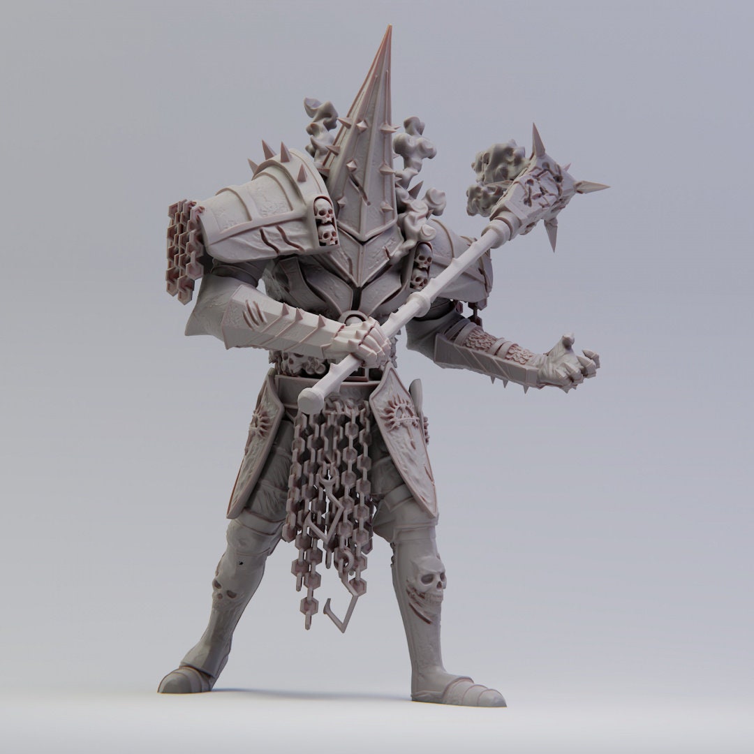 Ebon Cathedral Clergy | D&D TTRPG Miniature Dark Soldiers Clerics | Realsteone Miniatures
