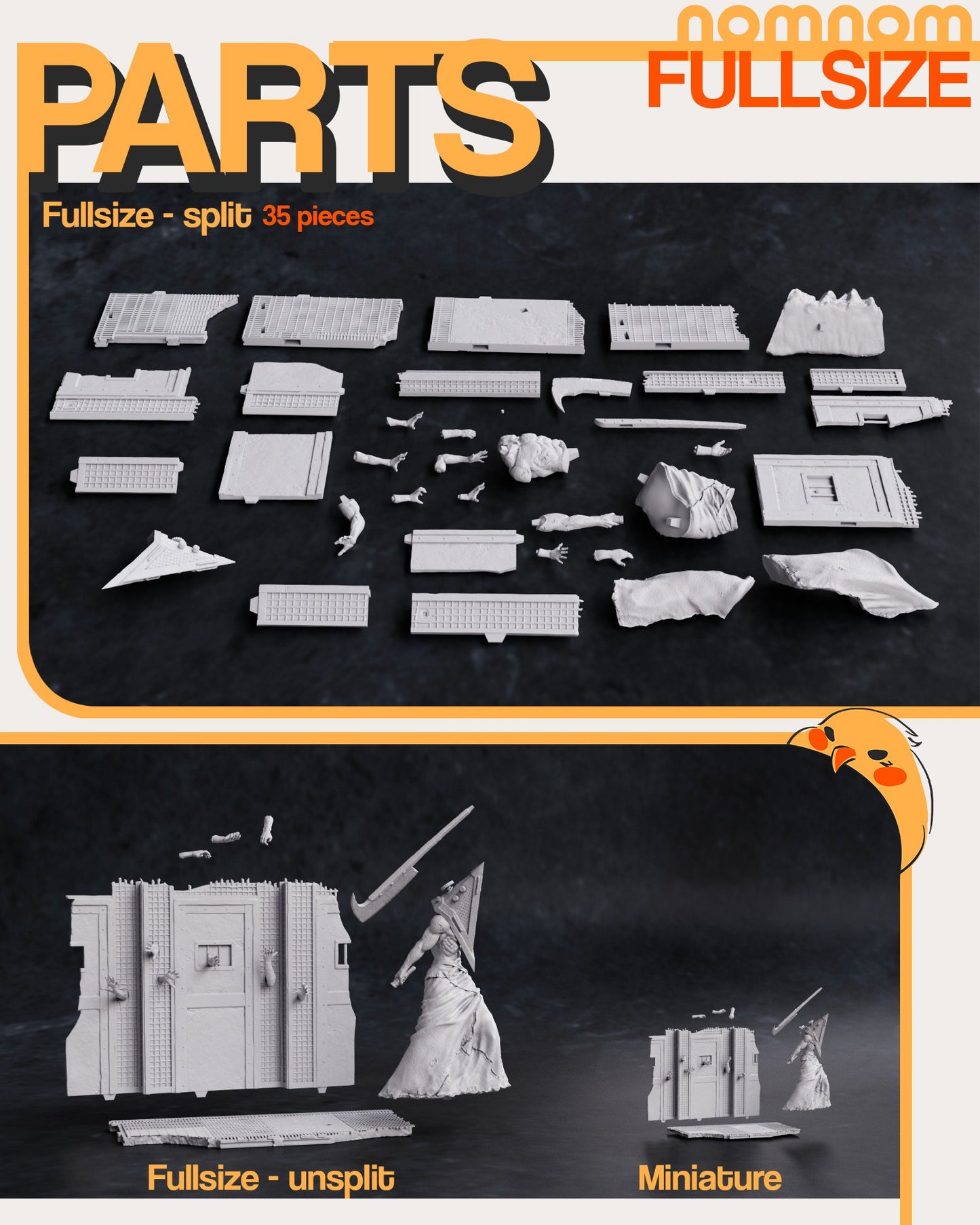 Red Pyramid | Resin Garage Kit Figure Video Game Fan Art | Nomnom Figures