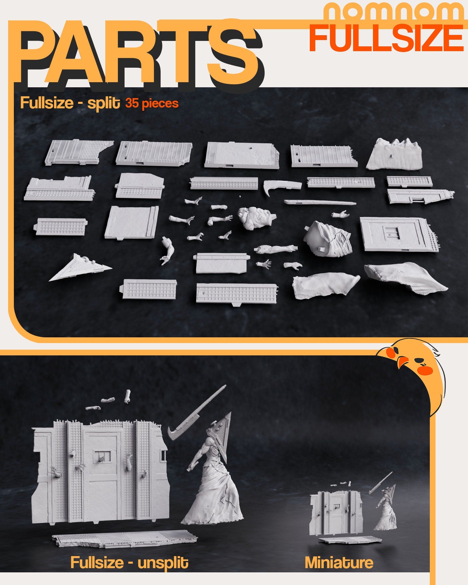 Red Pyramid | Resin Garage Kit Figure Video Game Fan Art | Nomnom Figures