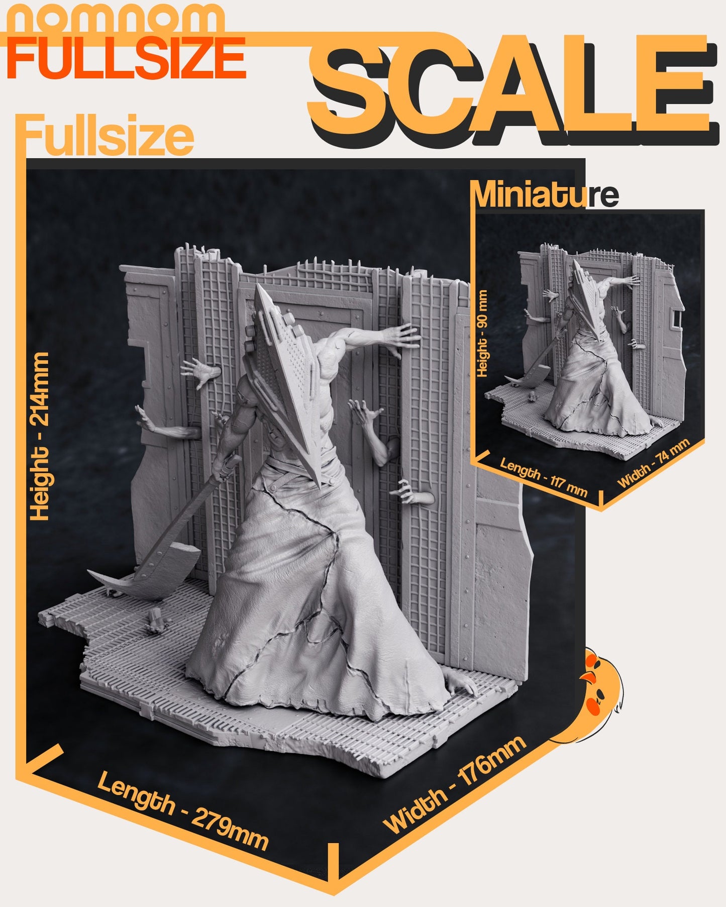 Red Pyramid | Resin Garage Kit Figure Video Game Fan Art | Nomnom Figures