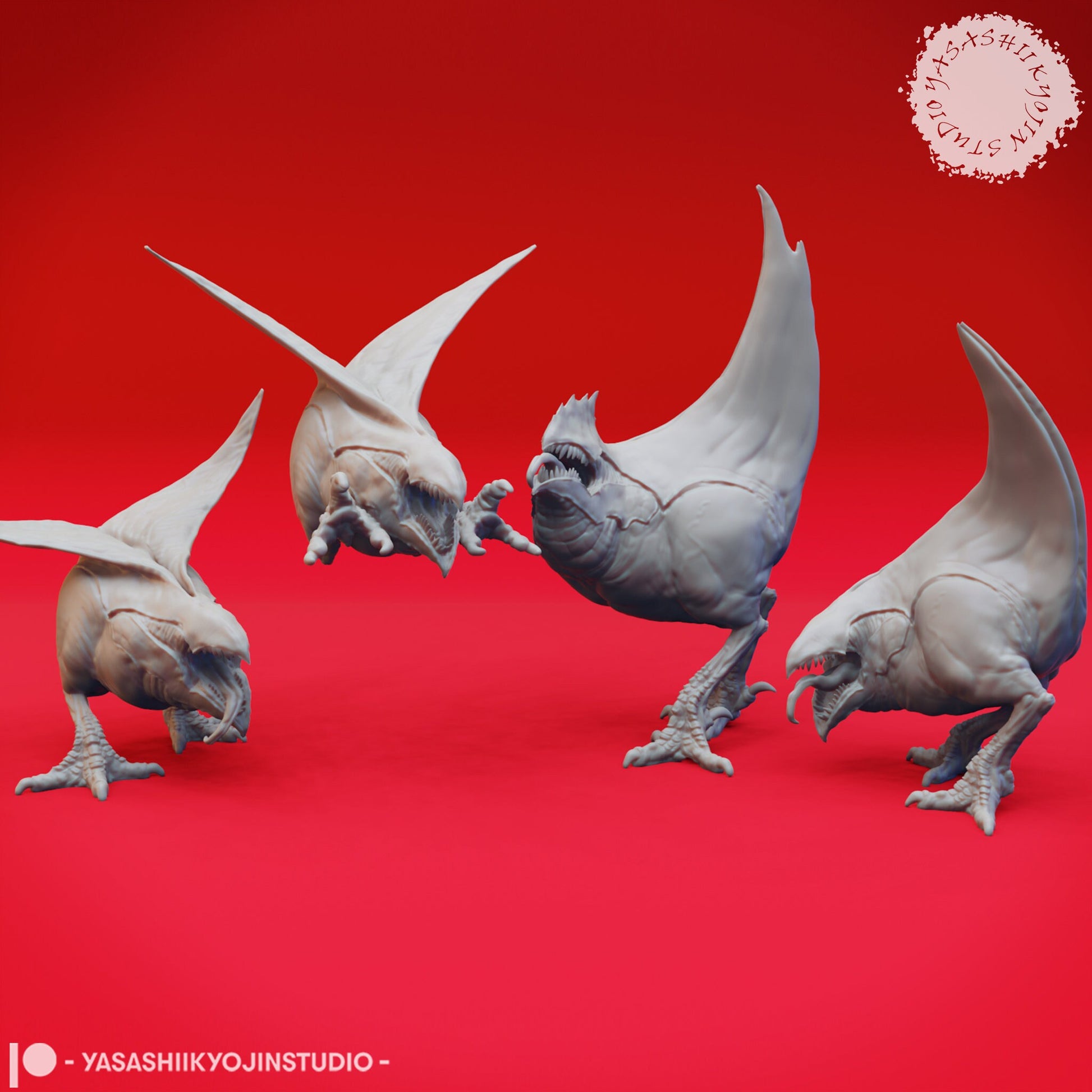 Abyssal Chicken | TABLETOP SCALE | D&D TTRPG Monster Miniature | Yasashii Kyojin Studio
