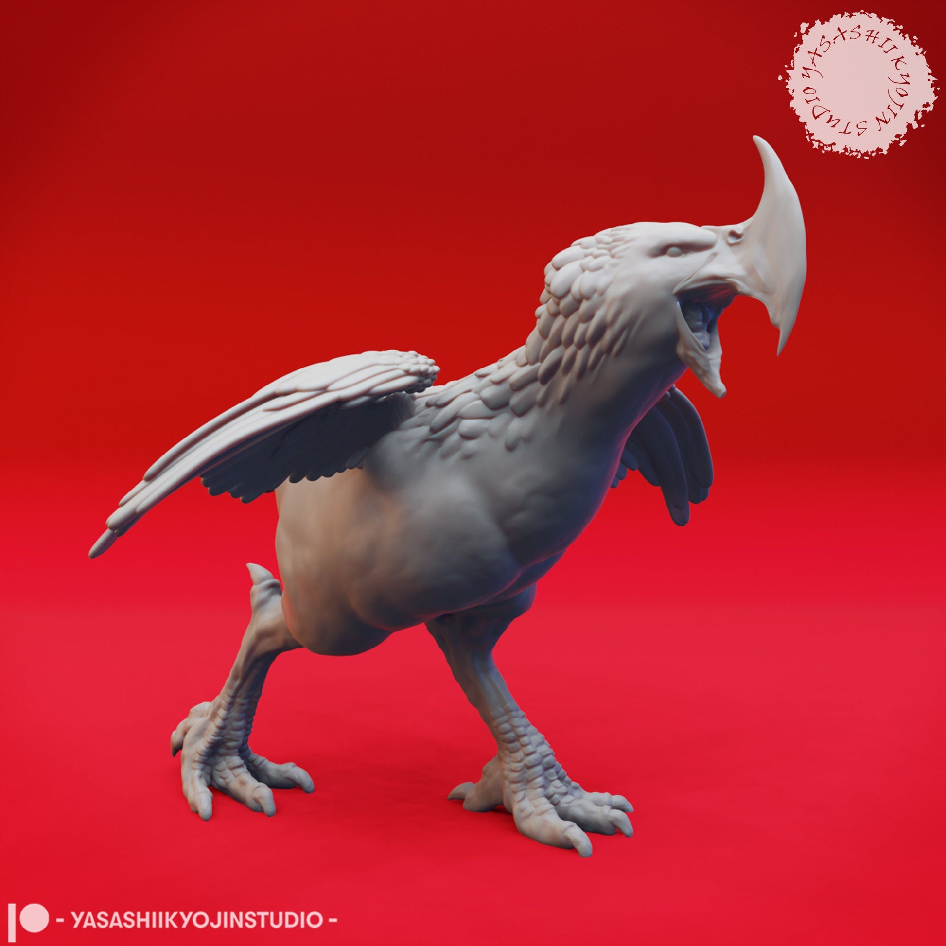 Axe Beak | TABLETOP SCALE | D&D TTRPG Monster Miniature | Yasashii Kyojin Studio