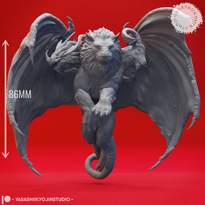 Chimera | TABLETOP SCALE | TTRPG Monster Miniature | Yasashii Kyojin Studio