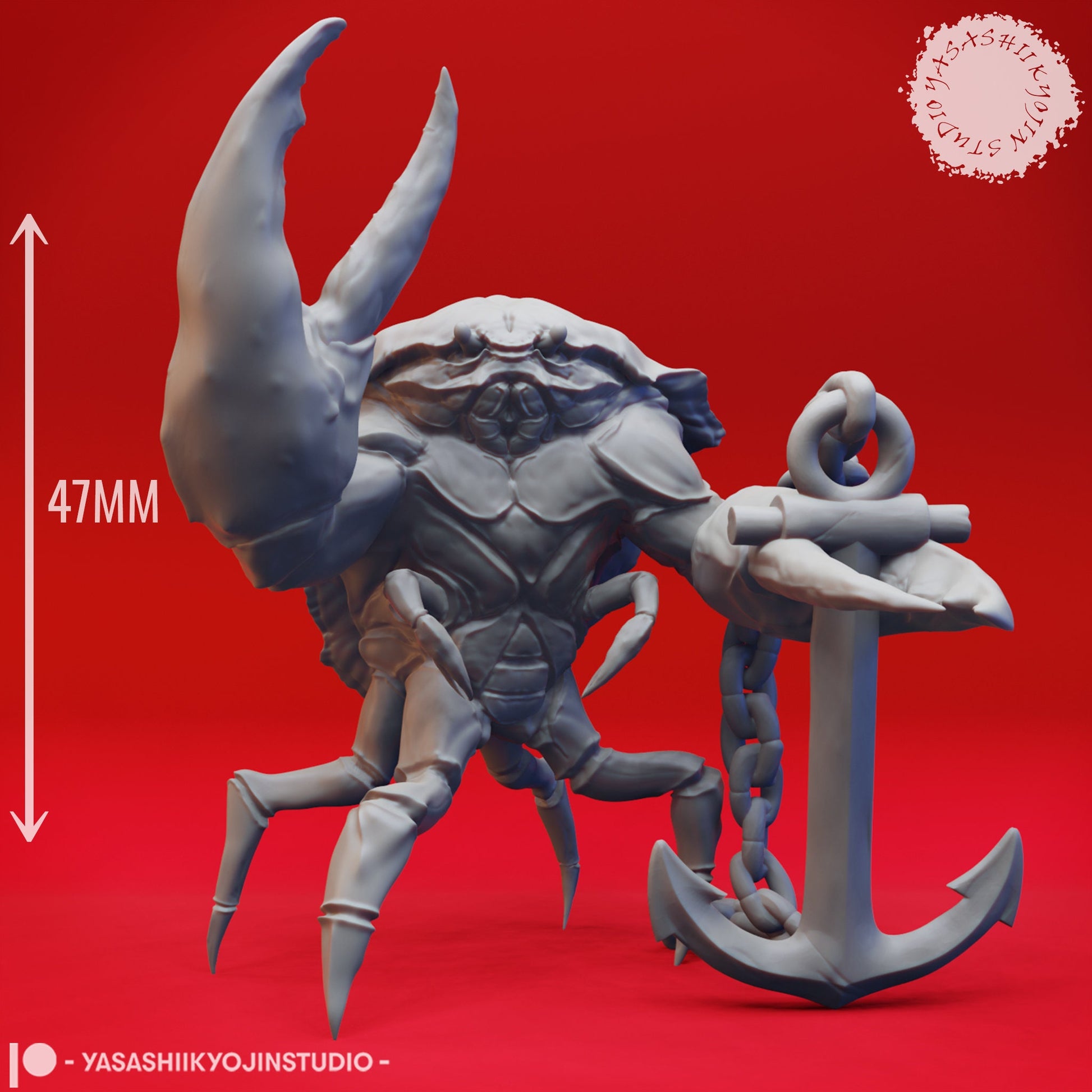 Crabfolk | TABLETOP SCALE | TTRPG Monster Miniature | Yasashii Kyojin Studio