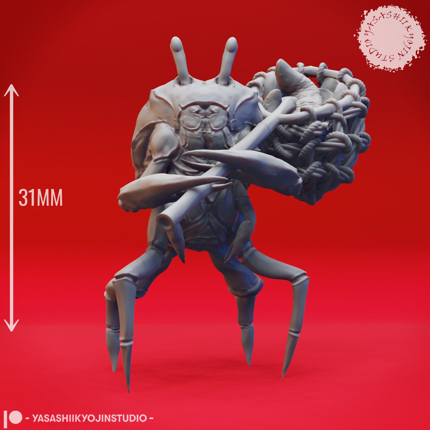 Crabfolk | TABLETOP SCALE | TTRPG Monster Miniature | Yasashii Kyojin Studio