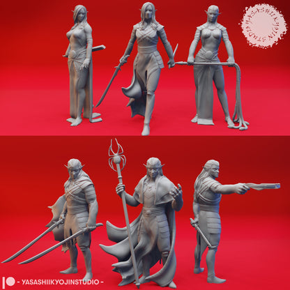Drow | TABLETOP SCALE | TTRPG Monster Miniature | Yasashii Kyojin Studio