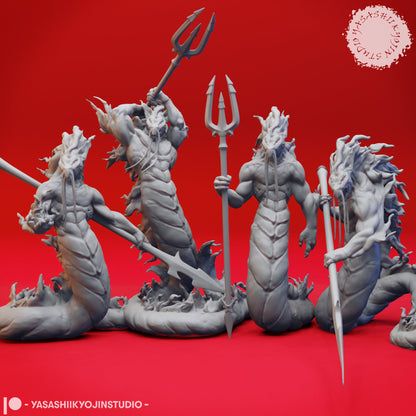 Flame Salamander | TABLETOP SCALE | D&D TTRPG Monster Miniature | Yasashii Kyojin Studio