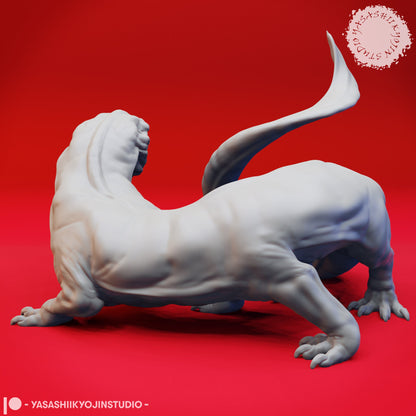 Frost Salamander | TABLETOP SCALE | TTRPG Monster Miniature | Yasashii Kyojin Studio