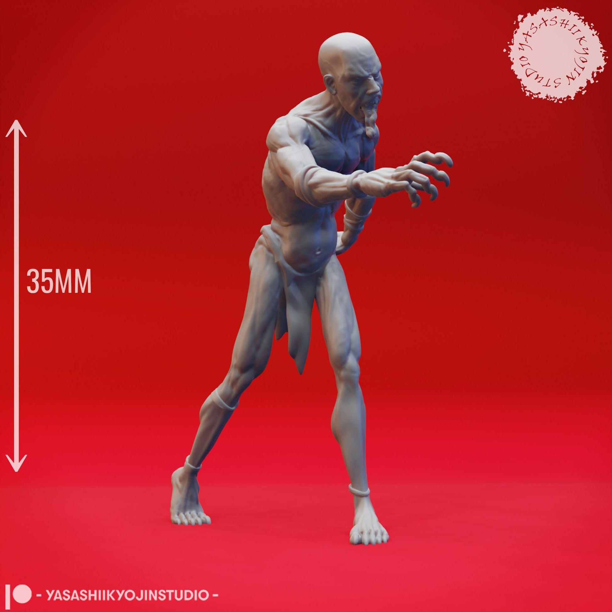 Ghoul | TABLETOP SCALE | TTRPG Monster Miniature | Yasashii Kyojin Studio