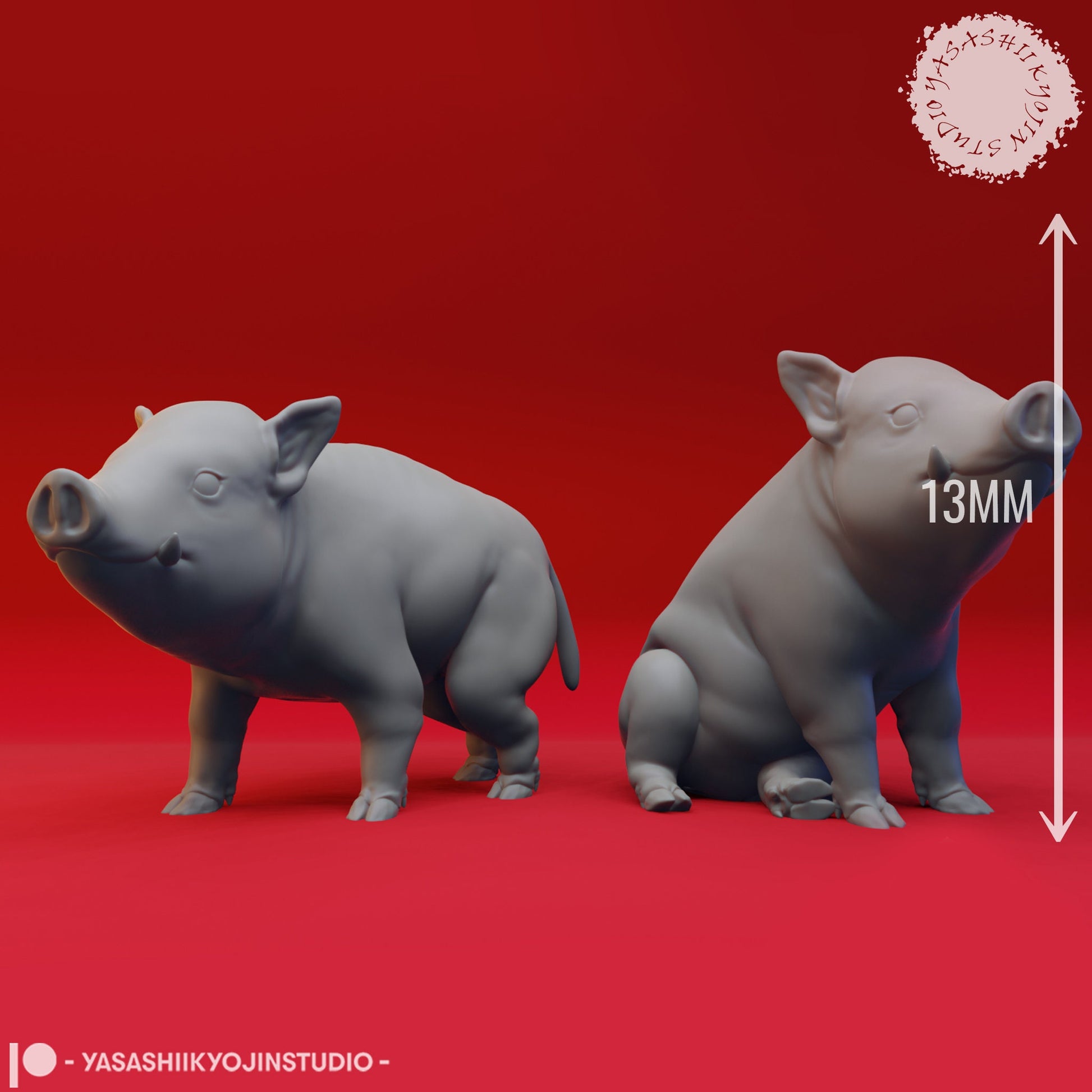 Giant Boar | TABLETOP SCALE | TTRPG Monster Miniature | Yasashii Kyojin Studio