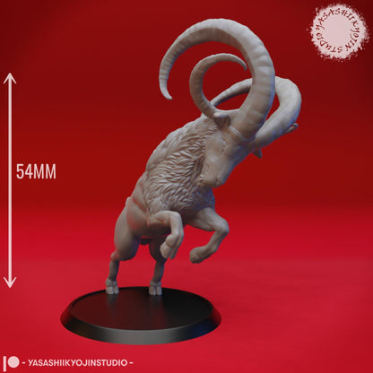 Giant Goats | TTRPG Monster Miniature | Yasashii Kyojin Studio