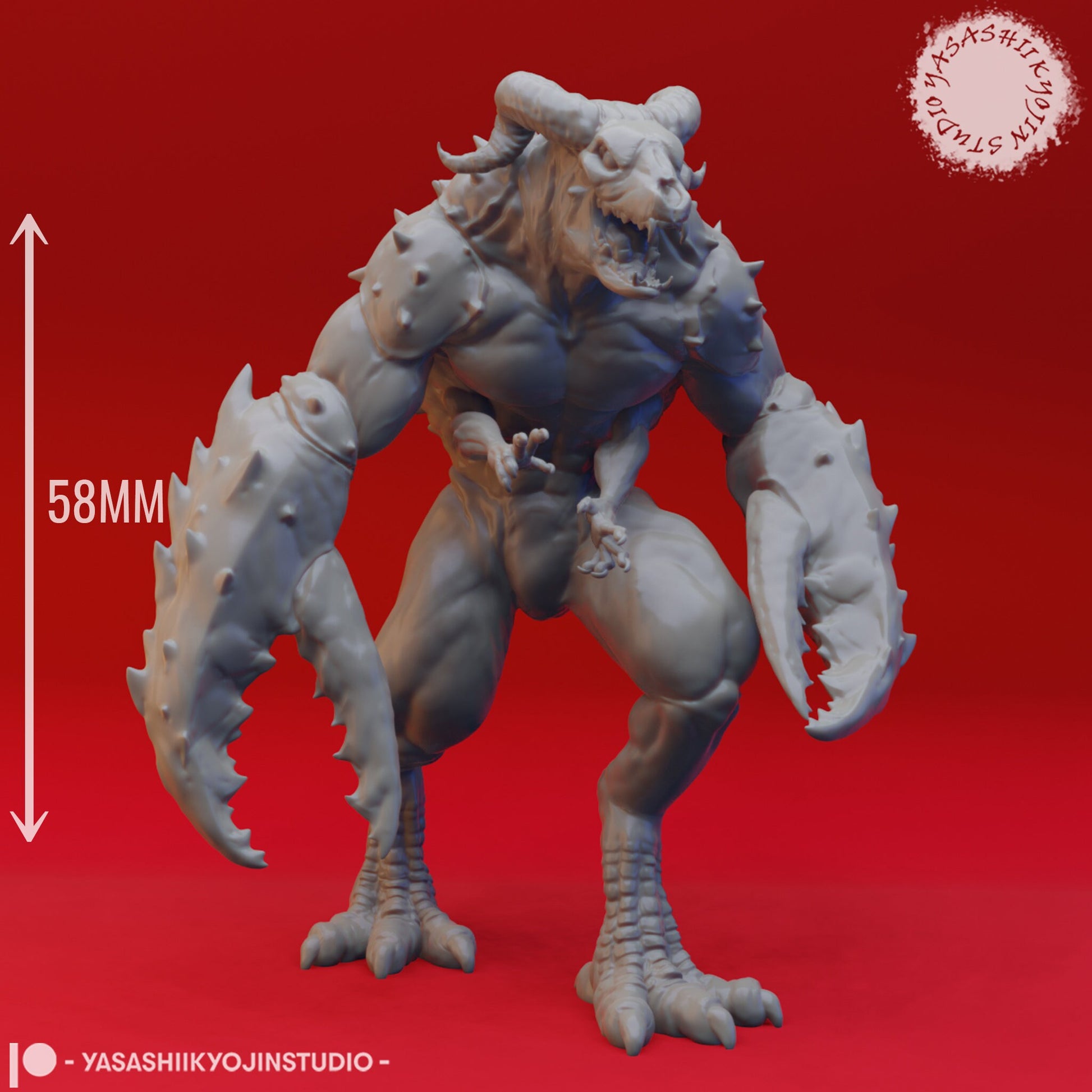 Glabrezu | Tabletop Scale | D&D TTRPG Monster Miniature | Yasashii Kyojin Studio